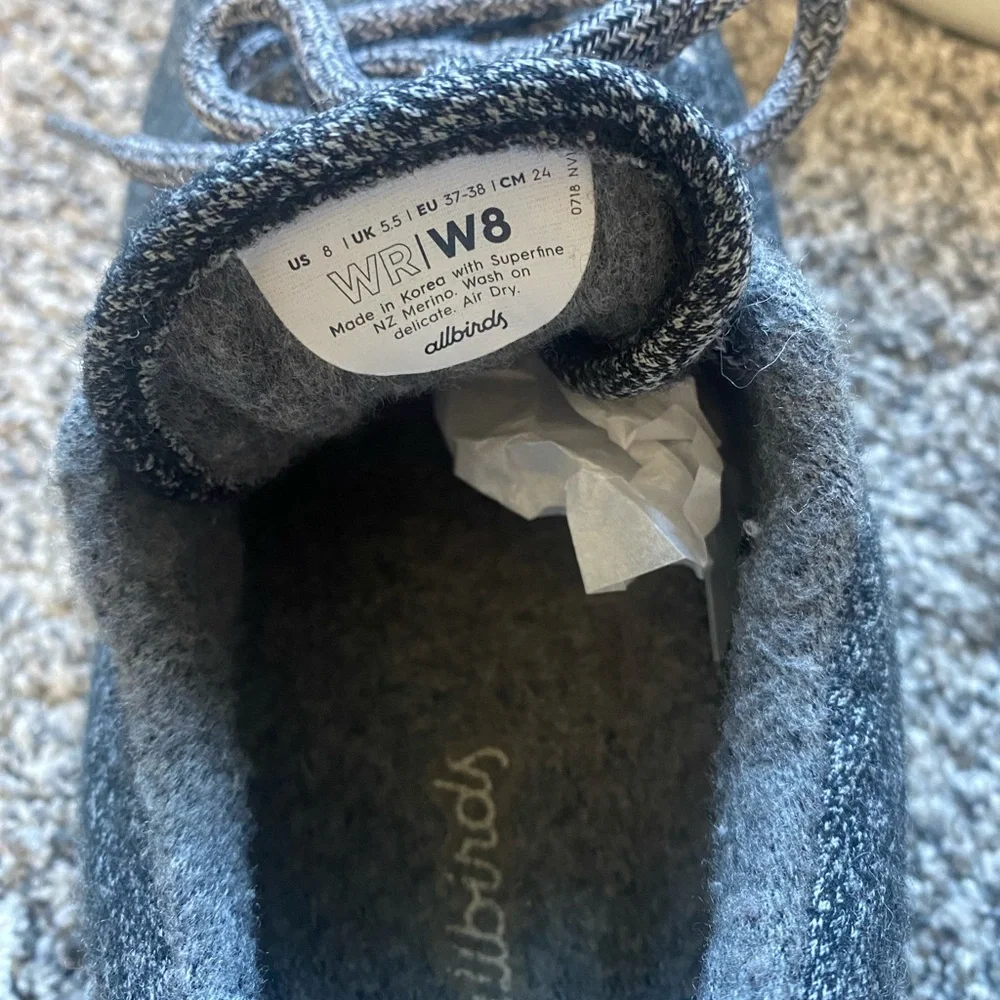 Women’s Grey AllBirds Wool Running Shoes size 8